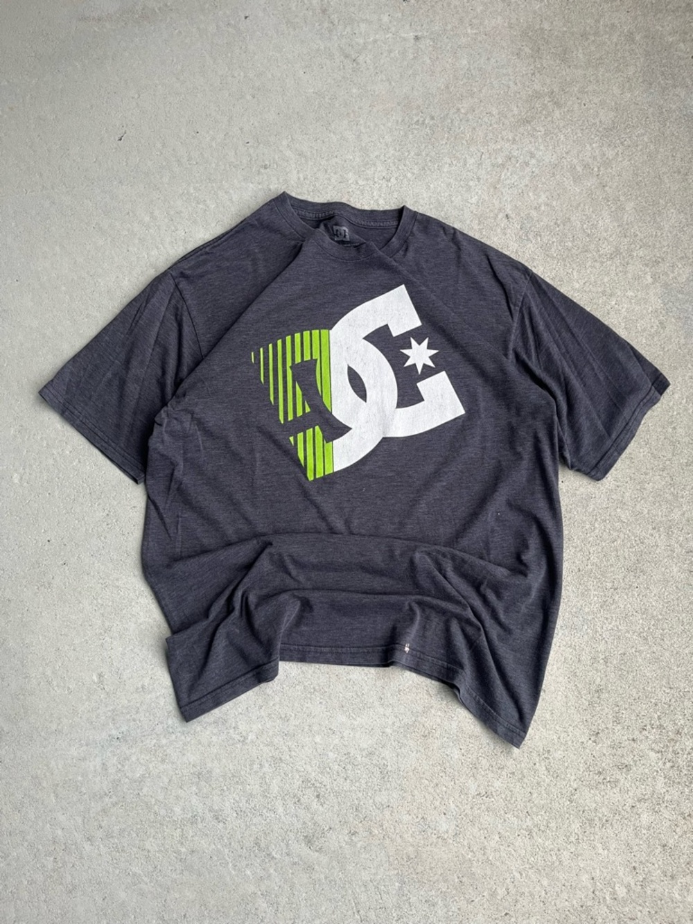 DC Dark Grey Tee with Subtle White Logo Print